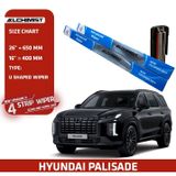 Gạt Mưa Ô tô HYUNDAI Loại Silicon 4 Lưỡi Cao Cấp, cần gạt nước Thiết Kế Thông Minh, Gạt Êm Và Sạch Hơn