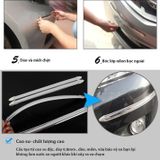 Bộ 2 miếng nẹp dải dán chrome chống va đập góc, thân xe hơi. Miếng dán chống va đập đa năng