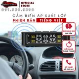 Cảm biến áp suất lốp ô tô xe hơi gắn ngoài cao cấp AUTOCAR Cảnh báo tiếng Việt độc quyền - Pin mặt trời, Màn LCD