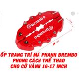 Bộ 2 ốp độ má phanh đĩa nhựa Plastic phong cách thể thao ngoại thất ô tô siêu cứng dễ lắp nhiều màu phong cách thể thao