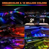 Dây Đèn Led Ambient Light RGB suối chảy 5V Cổng USB Trang Trí Nội Thất Xe Hơi Kèm Điều Khiển Từ Xa