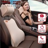 Gối tựa đầu và lưng cao su non hàng đẹp để ghế ô tô, văn phòng siêu tiện lợi phù hợp mọi loại xe