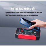 Bộ kích điện đề nổ bình ắc quy 12v cứu hộ ô tô xe máy công suất lớn kiêm sạc dự phòng, đèn Led trắng, xanh đỏ cứu hộ