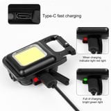 Đèn Led Cob có Móc cài chìa khóa Cầm Tay Mini Đèn Làm Việc /Đèn Pin Khẩn Cấp Led Ngoài Trời 800 Lumens Chạy Bằng Usb