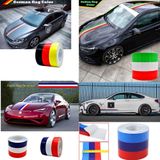 Hình dán xe hơi decal kiểu dành cho xe Đức ,Ý, Pháp, M sport dài 1m chất liệu vinyl sẵn keo bóc dính màu sắc nét