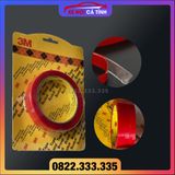 Băng dính 3M Hàng Auth 2 mặt đục và trong suốt loại 10mm 20mm dài 3mét, băng keo dán cường lực siêu dính ô tô, nội thất