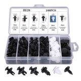 Bộ 100 Chốt Vít Vặn Các Bộ Phận Trên Xe Hơi Chất Liệu Nhựa Kèm Hộp Đựng phụ tùng ô tô
