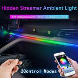 Dây Đèn Led Ambient Light RGB suối chảy 5V Cổng USB Trang Trí Nội Thất Xe Hơi Kèm Điều Khiển Từ Xa