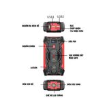 Bộ đề nổ bình ắc quy 12v cứu hộ ô tô xe máy công suất lớn kiêm sạc dự phòng không dây 39.800 mAh