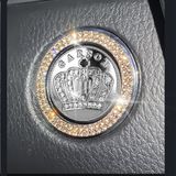 Nút Start Stop Ô Tô Đính Đá Hình Vương Miện - Trang Trí Nút Khởi Động Xe Khuyến mại