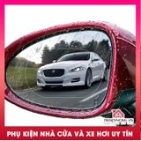 2 miếng dán chống bám nước mưa trên kính hậu xe ô tô - hình bầu dục