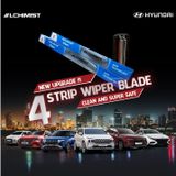 Gạt Mưa Ô tô HYUNDAI Loại Silicon 4 Lưỡi Cao Cấp, cần gạt nước Thiết Kế Thông Minh, Gạt Êm Và Sạch Hơn