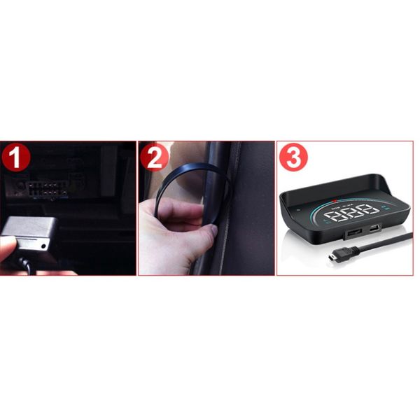 HUD M8 cắm cổng OBD 2