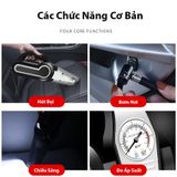 Máy Hút Bụi Và Bơm Lốp Ô Tô - Công Suất 120W 4 in 1 Bơm/Hút/Đèn Chiếu Sáng/Đồng Hồ Đo Áp Suất Lốp - K1014
