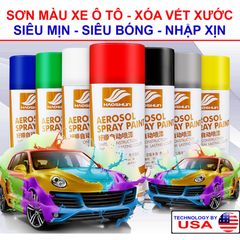 Sơn Ô tô Xe Máy Cao Cấp - Sơn Xịt Tay Trực Tiếp - Siêu Bóng, Mịn, Bám Dính Tốt - Xóa Vết Xước - HAOSHUN Paint loại 1