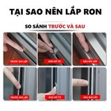 Combo 10m Ron cao su cách âm cửa gỗ, ron giảm chấn, gioăng cao su chữ D, cao su giảm trấn cách âm cửa nhựa cửa nhôm
