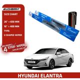 Gạt Mưa Ô tô HYUNDAI Loại Silicon 4 Lưỡi Cao Cấp, cần gạt nước Thiết Kế Thông Minh, Gạt Êm Và Sạch Hơn