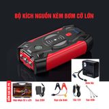 Bộ kích điện đề nổ bình ắc quy 12v cứu hộ ô tô công suất lớn kiêm sạc dự phòng Magsafe, kiêm đèn chiếu sáng đèn báo cứu hộ xanh đỏ