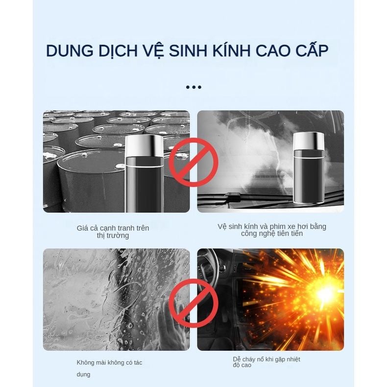 Dung dịch tẩy ố mốc kính Làm Sạch Màng Dầu
