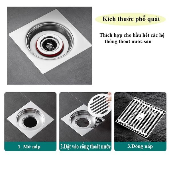 Lõi thoát nước sàn Chất liệu: ABS