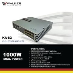 DSP Walker KA82 - Siêu phẩm 10 kênh thế hệ mới sử dụng App cắt tần tinh chỉnh độc lập qua PC