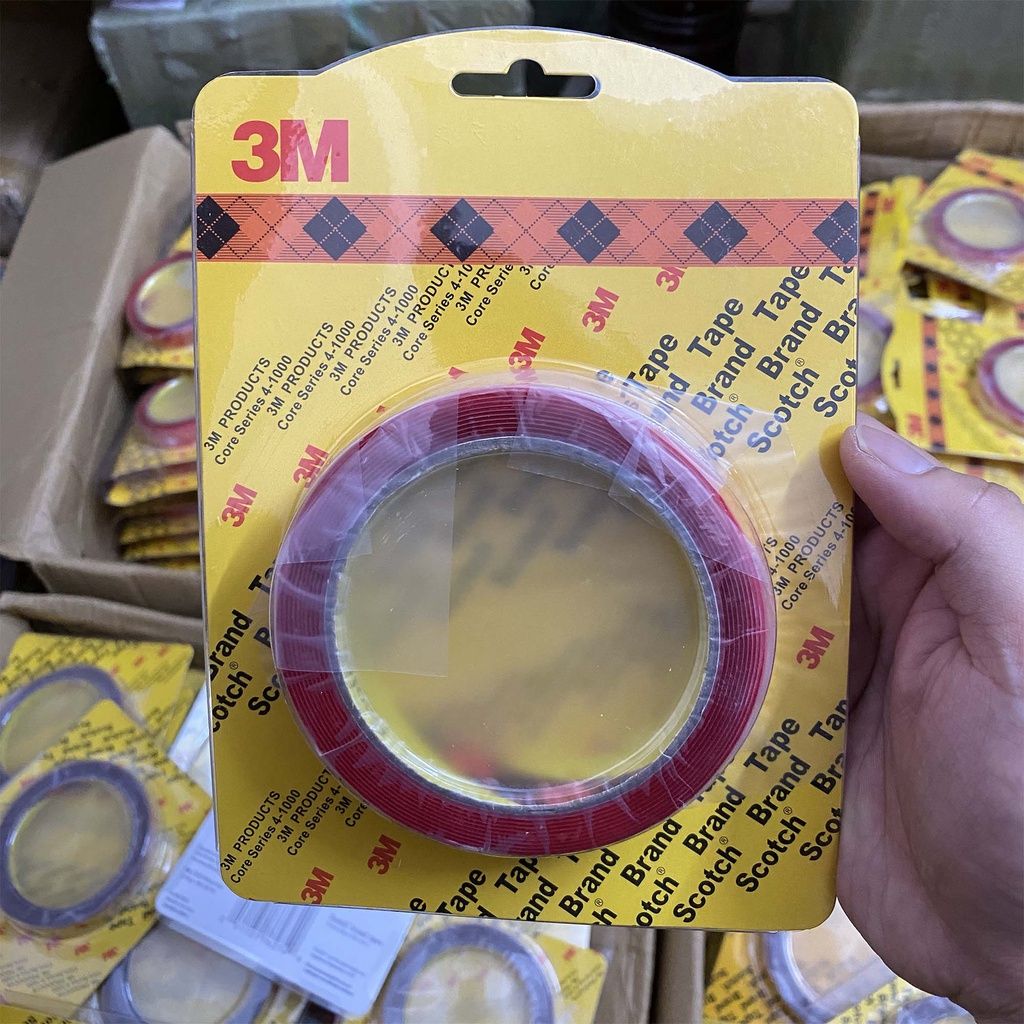 Băng dính 3M Hàng chuẩn 2 mặt đục và trong suốt loại 10mm 20mm dài 3mé –  Autocarclub.com.vn