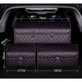 Thùng đựng đồ đa năng cốp sau ô tô bọc da cao cấp , có nắp gấp, gọn gàng , có khoá, lõi gỗ cứng cáp chắc chắn