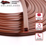 Cuộn 3 mét Gioăng Ron Cách Âm Khung Cửa Màu Nâu Loại 10*6, *8, *10, *12, *15mm