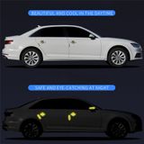 Bộ 8 Miếng Họa Tiết Sợi carbon 3d Phản Quang Dán Tay Cửa Hõm Cửa Dán Phản Quang ben đêm Chống Trầy Xước Trang Trí Xe Hơi