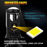 Đèn Pha Led Bi Cầu Mini H4 Y10 Bản Nâng Cấp Hiệu Suát Cắt Sáng Chống Chói H4 Cos Trắng Pha Trắng