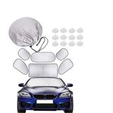 tấm chắn nắng oto xe hơi bộ 6 tấm vải tráng bạc phản sáng hiệu quả bền bỉ dễ gấp gọn