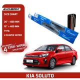 Combo 2 Gạt Mưa Ô tô KIA Loại cần gạt nước Silicon 4 Lưỡi Cao Cấp, Thiết Kế Thông Minh, Gạt Êm Và Sạch Hơn