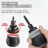 Bộ tô vít lùn từ tính đa năng 12 đầu, Tua vít trợ lực đảo chiều sửa chữa nhà cửa, ô tô, xe máy siêu bền