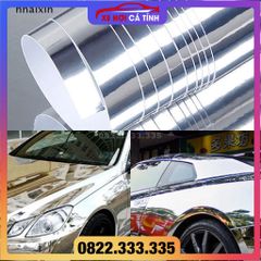[⚡FLASH SALE⚡] Nhãn dán decal vinyl mạ chrome bóng co giãn mặt gương xe hơi