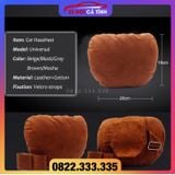 Gối tựa đầu trên xe cao cấp chất liệu vải da lộn nhân tạo alcantara phù hợp cho tất cả loại xe