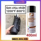 Sơn Haosum 1200 chịu nhiệt màu đen mờ H2, chống cháy - sơn pô xe máy ô tô chuyên dụng hàng loại tốt chịu nhiệt độ cao