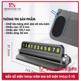 Bảng gắn số kiêm giá đỡ điện thoại gắn taplo ô tô | Hộp ghi số điện thoại dạ quang cho ô tô