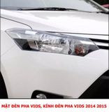 Vỏ đèn pha Toyota Vios nhựa trong suốt, dành cho Toyota Vios 2007 - 2023, Bề mặt nhựa trong suốt được phủ bằng gốm sứ chất lượng cao, chống mài mòn, chống lão hóa, bền
