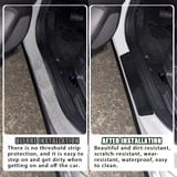 Bộ 4 Miếng Da Sợi Carbon dán Chống Trầy Nẹp bước chân Cửa Xe Hơi  Decal bậc vân carbon trơn Chống Trầy Xước Bậc Cửa