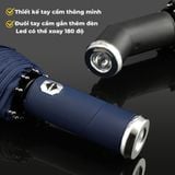 Ô đèn led logo hãng xe dù thời trang tự động 2 chiều một nút bấm chống tia UV có đèn LED xoay 10 nan logo xe hơi cao cấp