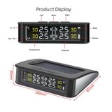 Cảm biến áp suất lốp TPMS cảnh báo Tiếng Việt 2023 van TRONG màn hình LED đa sắc bản quốc tế pin NL mặt trời BH 12 tháng