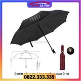 Ô dù thời trang tự động 2 chiều một nút bấm chống tia UV có đèn LED xoay 10 nan logo xe hơi cao cấp