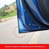 Cuộn 6 mét Gioăng lõi thép chữ U nẹp viền cánh cửa xe oto màu xám, đen, đỏ, trắng