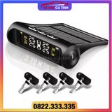 Cảm biến áp suất lốp TPMS cảnh báo Tiếng Việt 2023 van TRONG màn hình LED đa sắc bản quốc tế pin NL mặt trời BH 12 tháng