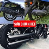 Sơn Haosum 1200 chịu nhiệt màu đen mờ H2, chống cháy - sơn pô xe máy ô tô chuyên dụng hàng loại tốt chịu nhiệt độ cao