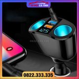 Bộ chia tẩu sạc nhanh ô tô 12/24V gồm cổng sạc nhanh usb trên oto gồm 2 nguồn tẩu, 2 cổng sạc 3.0 và Cổng Type C/PD