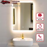 Gương Led cảm ứng Gương nhà tắm thông minh Gương bluetooth 70 x 50 Trendyhome