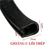 Combo 10 mét nẹp U lõi thép viền cánh cửa xe ô tô chống va đập, chống ồn chống xước
