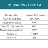 Bộ 50 Đầu Nối Dây Điện Cút Nối Dây Điện hàn nhiệt độ loa và điện ô tô, xe máy Chống Nước, Trong Suốt
