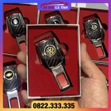 Chốt cài dây an toàn loại Cao cấp bọc da phiên bản cải tiến có thể móc nối tiếp full Logo Hãng xe